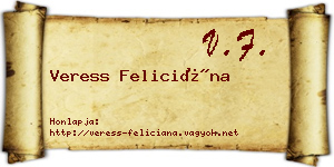 Veress Feliciána névjegykártya